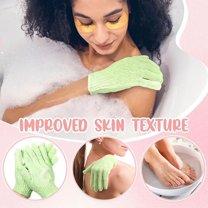 104 Pcs Exfoliating Glove Bulk Shower Gloves - Image 4