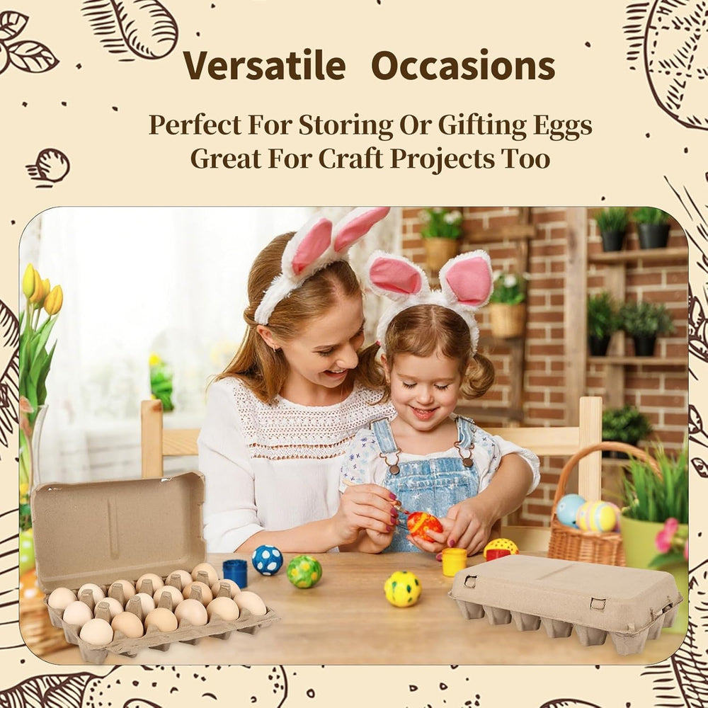 Egg Cartons 18 Count, 30 Pack 3x6 Grids Egg Cartons for Fresh Eggs, Sturdy Ca...