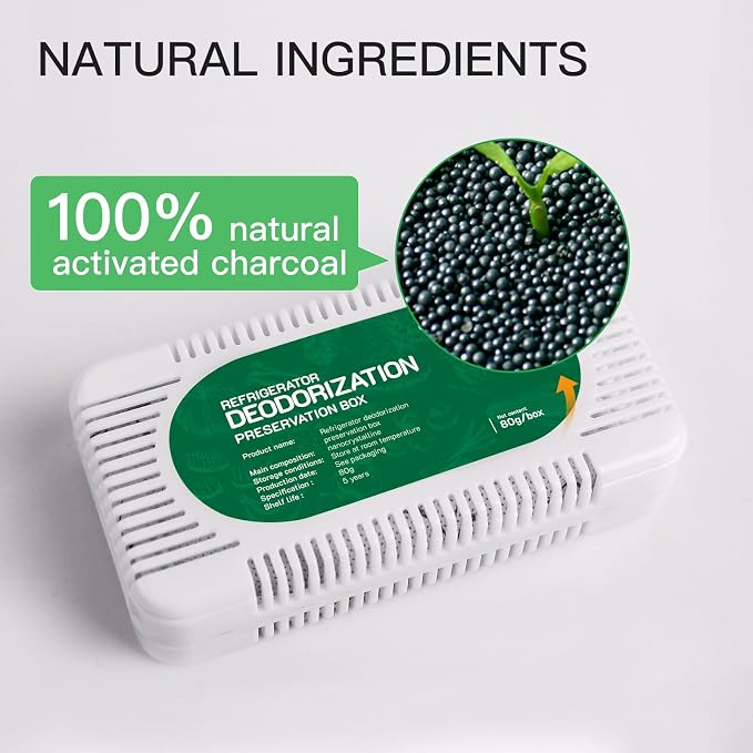 4 Pack Fridge Deodorizer, Refrigerator and Freezer Deodorizer Odor Eliminator - Image 4