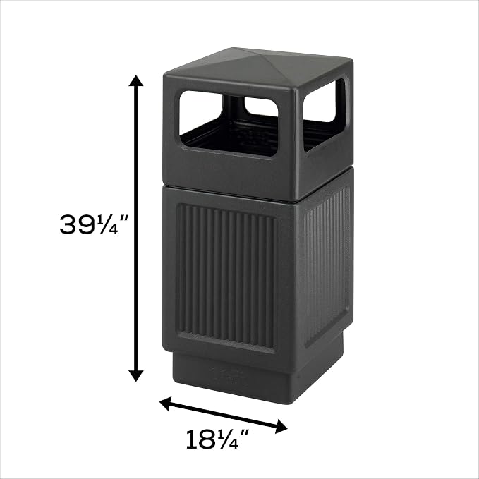 Safco Canmeleon Trash Can, 38 Gallons, Indoor and Outdoor Use, Durable & - Image 5