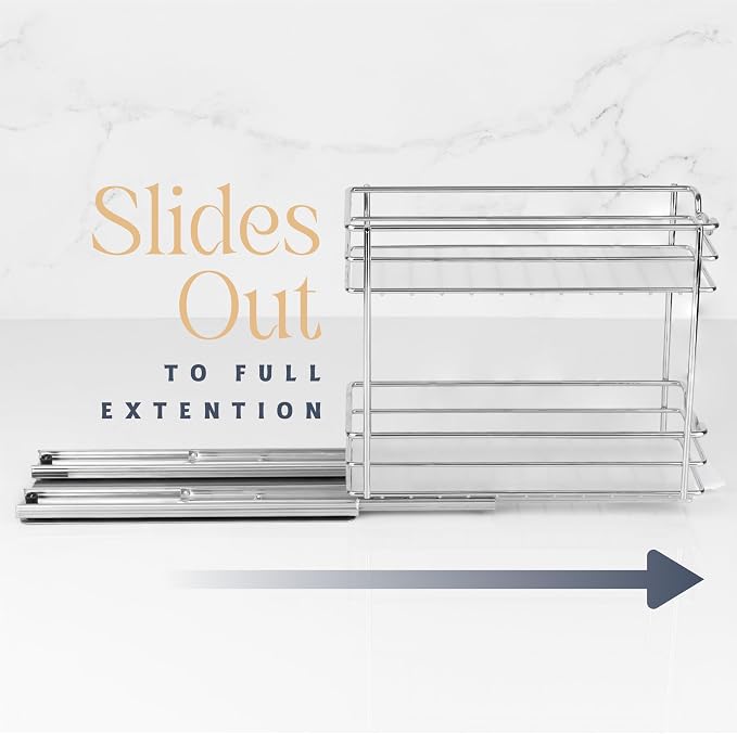 Pull Out Cabinet Organizer for Spices, Cans - Image 4