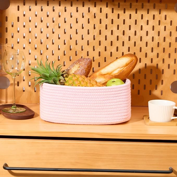 Small Storage Baskets for Organizing | Closet Organizer Bins | Shelf Toy Basket - Image 5