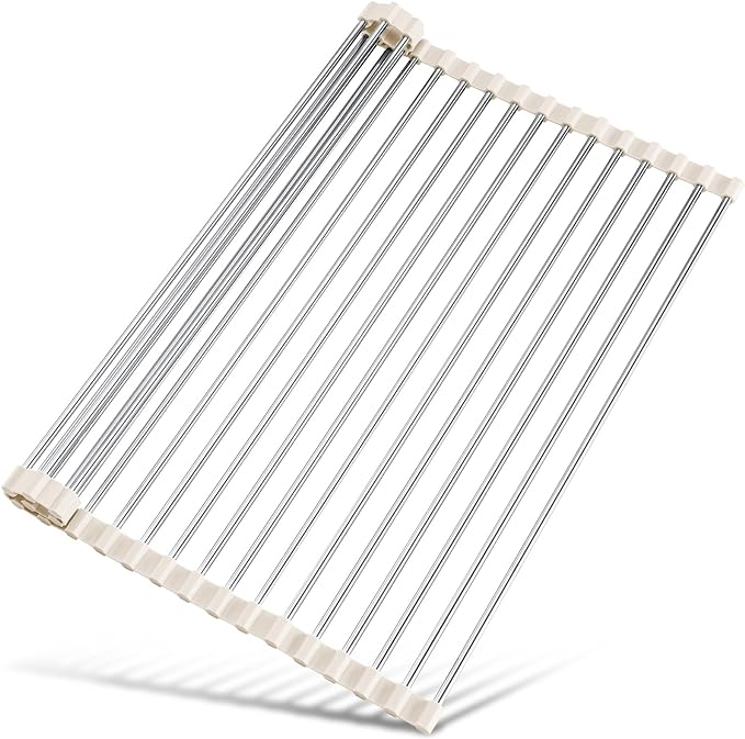 Tomorotec 17.7" x 12.5" Roll Up Dish Drying Rack Over Sink Drying Rack Sink by Tomorotec