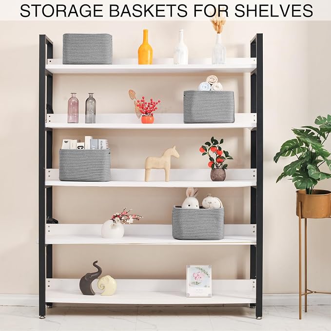 Small Storage Baskets for Organizing, Woven Storage Baskets for Shelves - Image 3