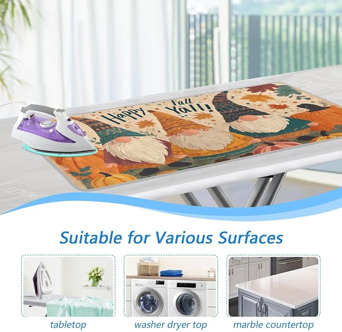 Cartoon Pumpkin Gnomes Fall Ironing Mat - Image 5