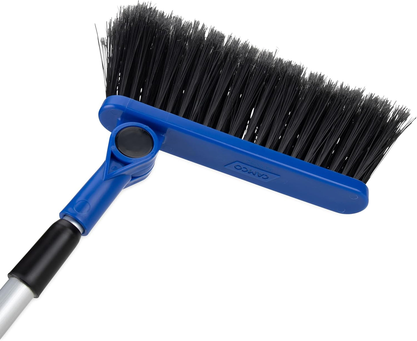 Camco Adjustable Broom and Dustpan - Portable & Compact Full Size Broom - Adjusts from 24-52 Inches, Ideal for RV, Marine, and Home Use (43623-A)