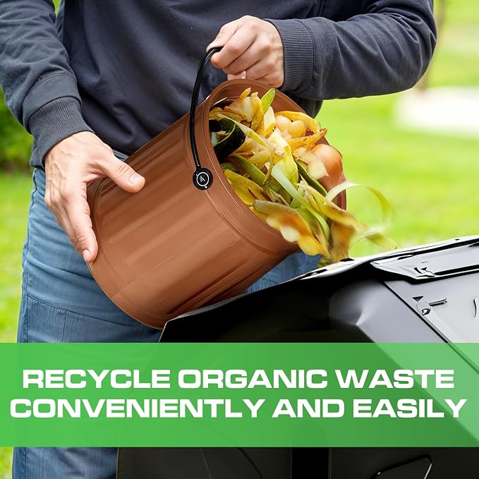 Plexon Countertop Compost Bin Kitchen Indoor, - Image 5