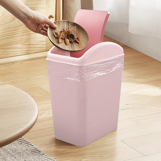 4.5 Gallon Pink Plastic Waste Can, Kitchen Garbage Can - Image 6