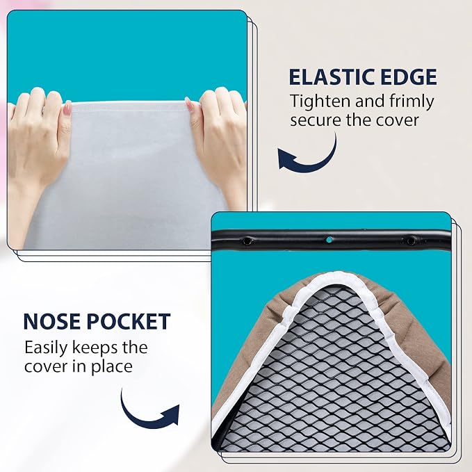 Seiritex Small Ironing Board Cover 13 x 37 inch, Fits Over The Door Ironing - Image 7