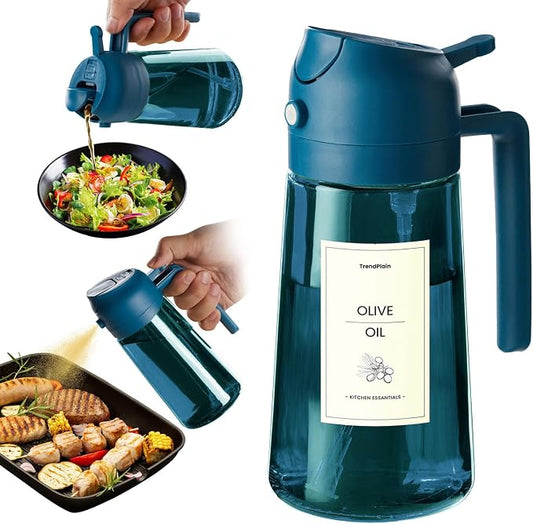 TrendPlain 16oz/470ml Blue Glass Olive Oil Sprayer by TrendPlain
