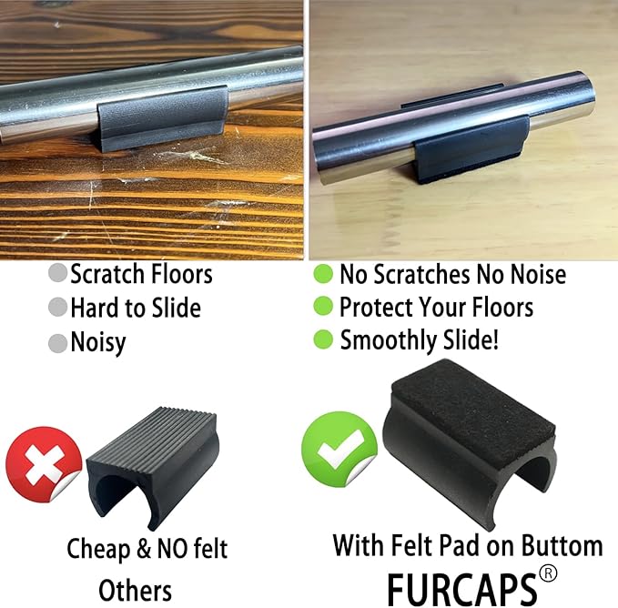 Rectangle U Shaped Chair Leg Tips Cap - Image 2