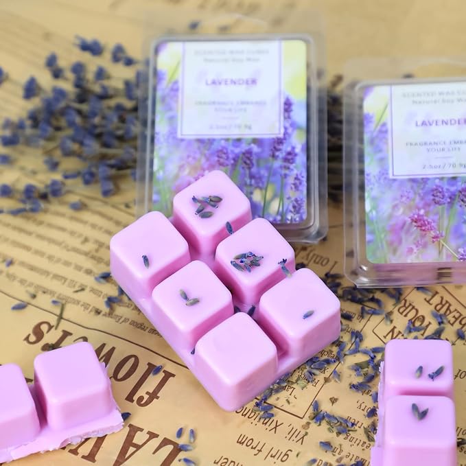 SCENTORINI Lavender Wax Melts Wax Cubes, Lavender Candle Wax Melts Strong Scent - Image 9