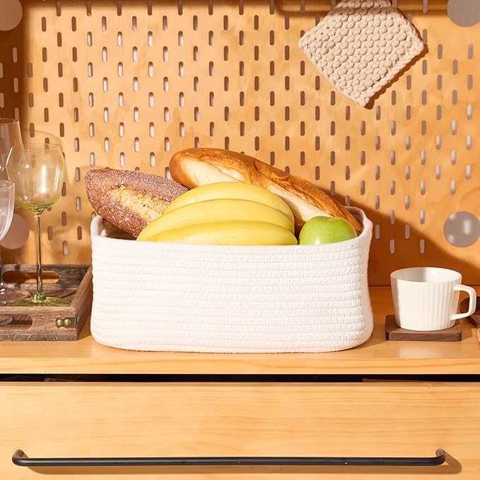 Small Storage Baskets for Organizing | Closet Organizer Bins | Shelf Toy Basket - Image 5