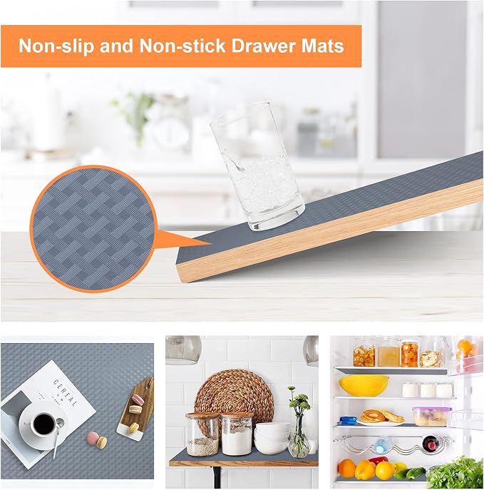 Shelf Liners for Kitchen Cabinets Refrigerator Liners Waterproof & Oil-Proof - Image 3