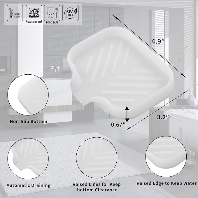 Silicone Bathroom Soap Dishes - Image 2