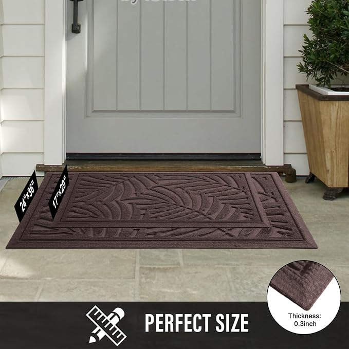 Front Door Mat, Absorbent Resist Dirt Welcome Door Mat Indoor Outdoor, - Image 7