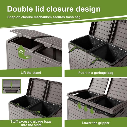 62 Gallon Outdoor Trash Can - Image 4