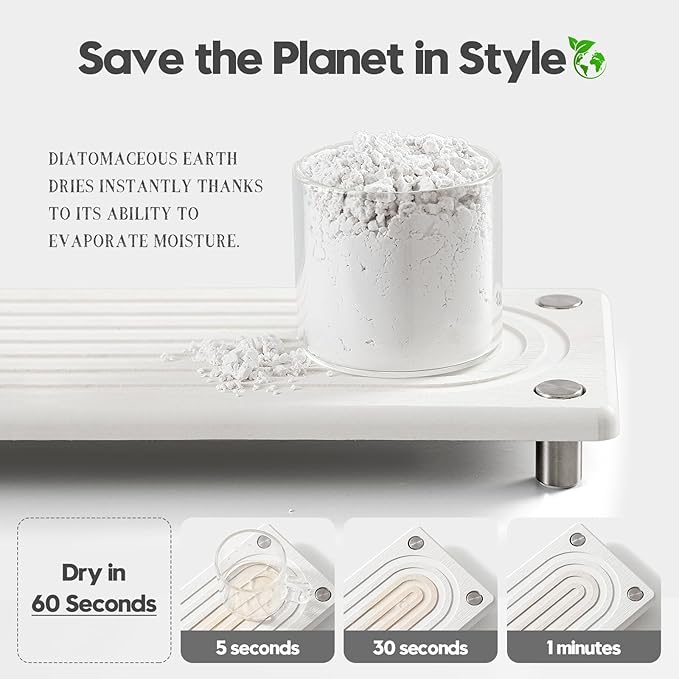 Water Absorbing Stone Sink Caddy, Diatomite Kitchen Sink Organizer, Bathroom - Image 5