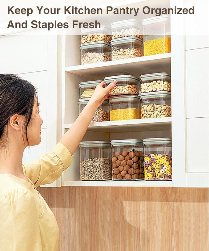 8 Pcs Pop Food Storage Containers Airtight Food Storage Containers Set - Image 3