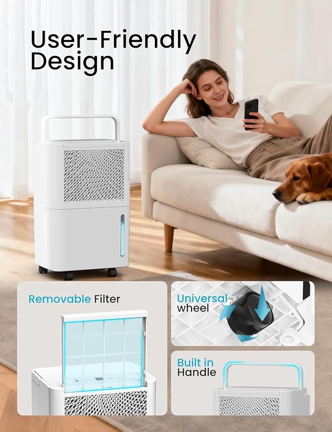 HUMSURE 1500 Sq. Ft 30 Pints Dehumidifier Equipped - Image 6