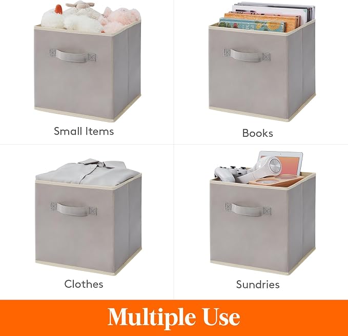 Lifewit 16 Packs Storage Cubes, 11 Inch Cube Storage Bins, Foldable Decorative - Image 5