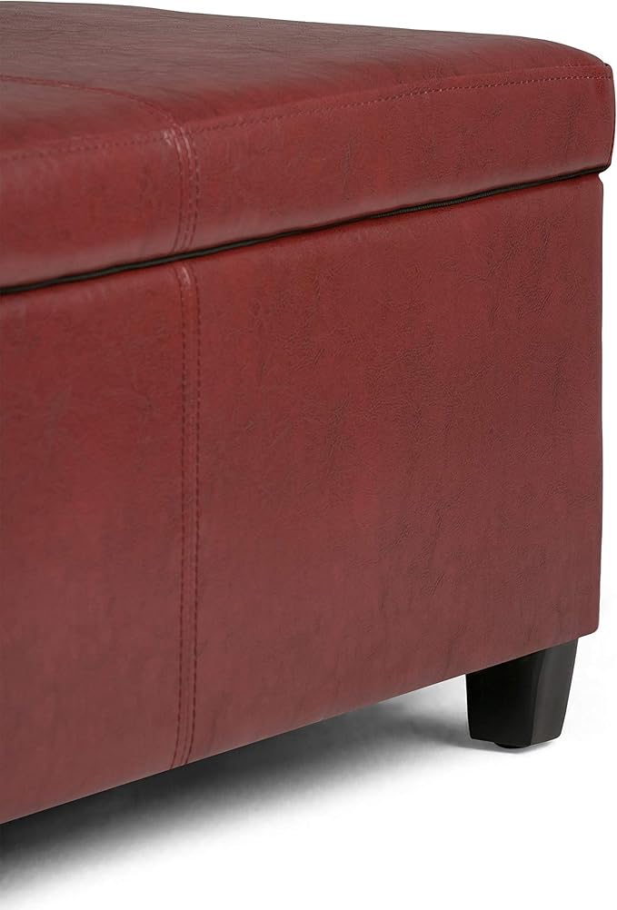 SIMPLIHOME Avalon 48 inch Wide Contemporary Rectangle Storage Ottoman Bench in - Image 6