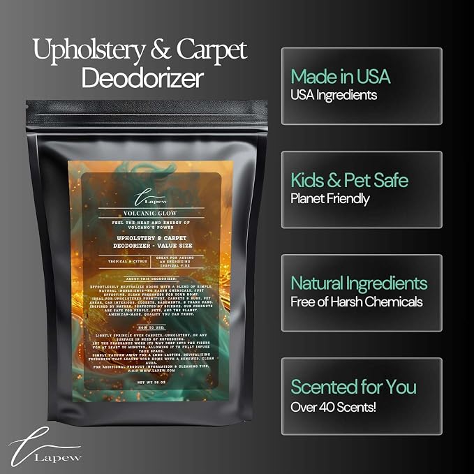 Volcanic Glow Carpet Freshener Powder Refill 36 oz | Powerful Odor Eliminator - Image 5