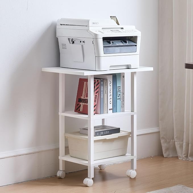 Lerliuo White 3 Tier Printer Stand - Image 3