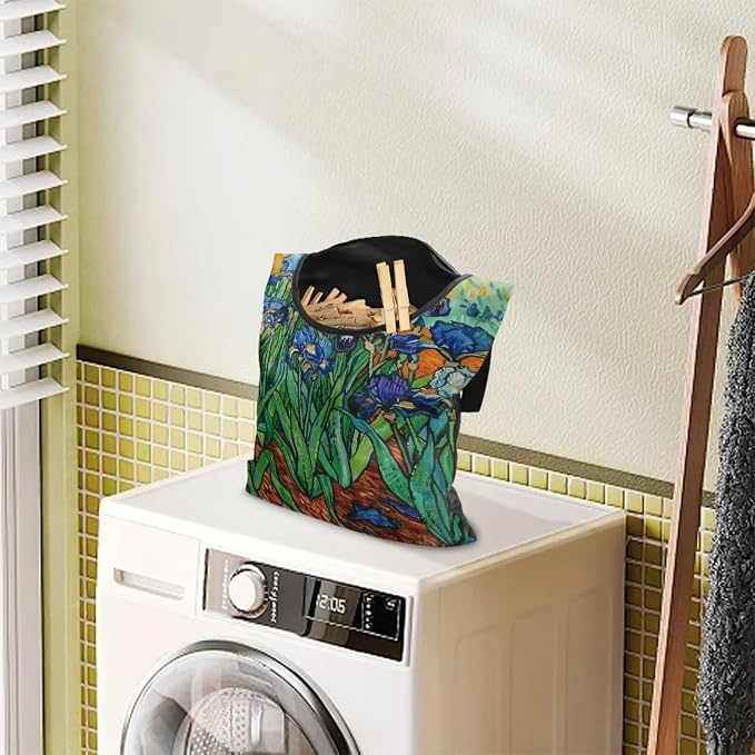 Floral Print Clothespin Organizer Bag Fashion Clothespin Storage Organizer - Image 3