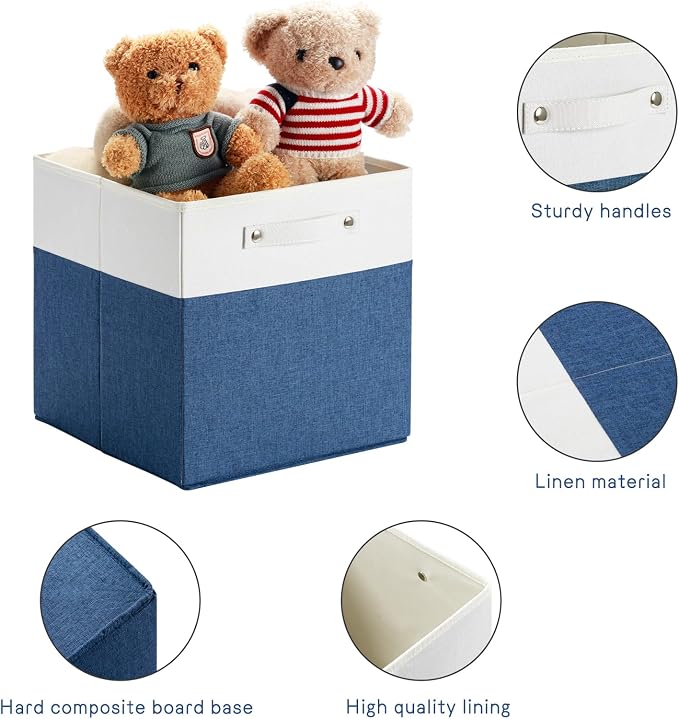13 x 13 Inch Fine Linen Storage Bins - Image 6