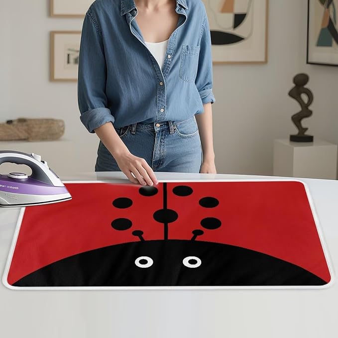 Cute Iron Mat Blanket Travel Foldable Ladybugs Ironing Pad Fabric Ironing Board - Image 4