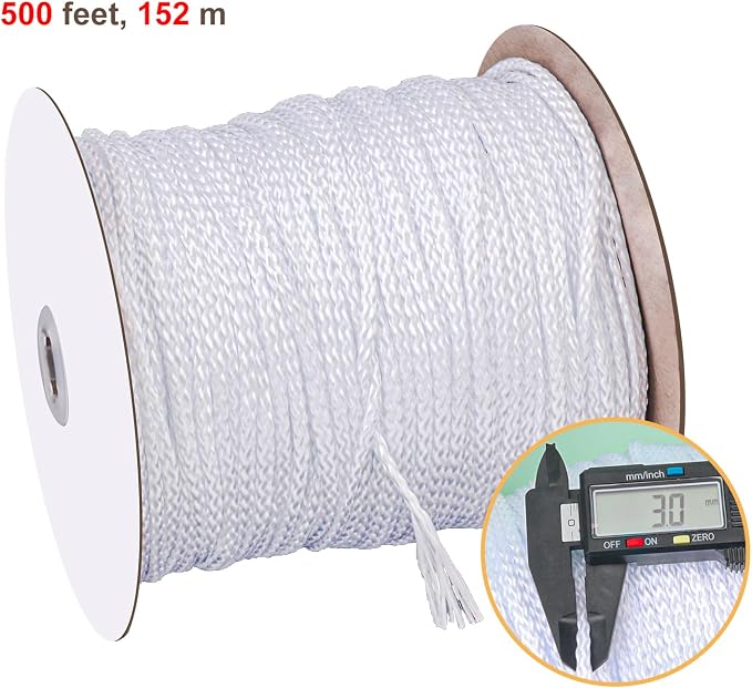 1/8 Inch White Polyester Rope - Image 2