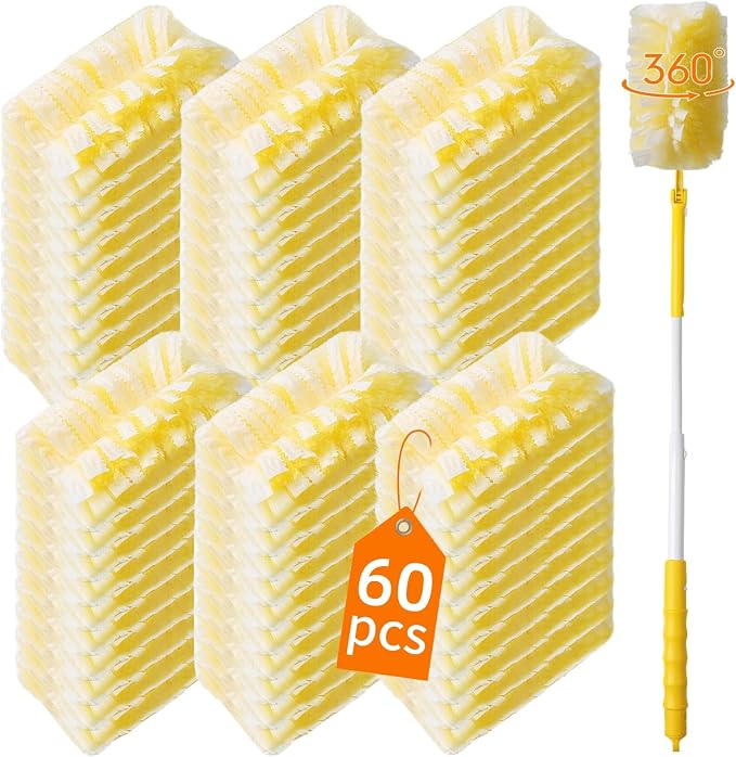 60 Count 360° Heavy Duty Duster Refills Compatible by Senowi