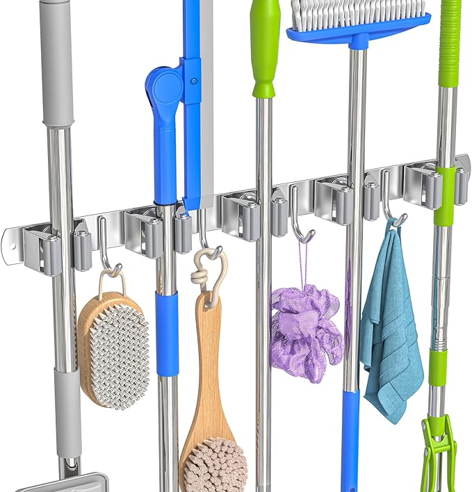 Broom Holder Wall Mount, Mop and Broom Organizer Broom Hanger Storage Tool by Unknown