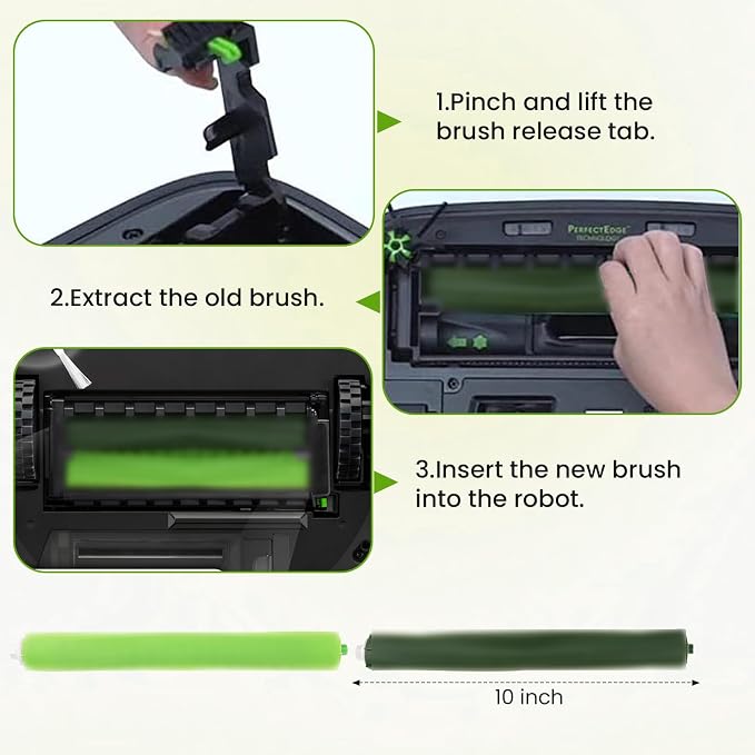 6-Pack Rubber Brushes for iRobot Roomba S9/S9+/S9+ – Replacement Vacuum Roller - Image 6