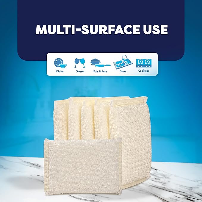 6 Scrub Sponges Kitchen by SCRUBIT, Non-Scratch Cleaning Sponges - Image 3