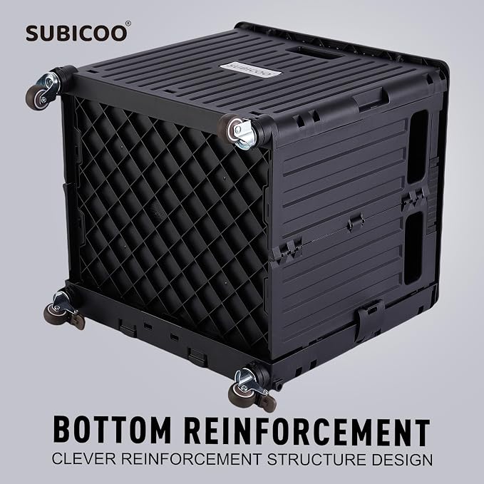 Folding Utility Cart Portable Rolling Crate Handcart Shopping Trolley - Image 9