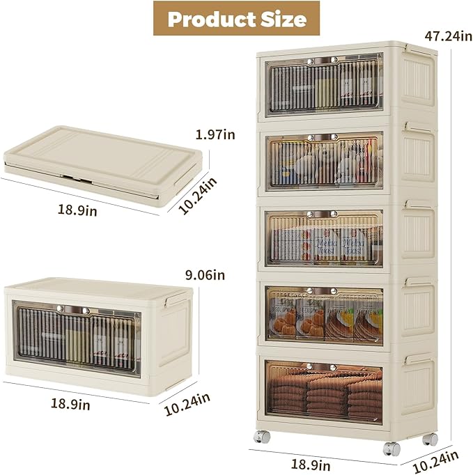 5 Tier - 34QT Storage Bins - Image 2
