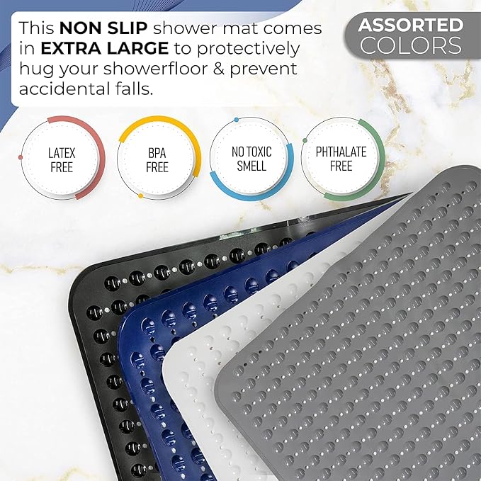 ENKOSI Extra Large Square Non Slip Shower Mat - Image 5