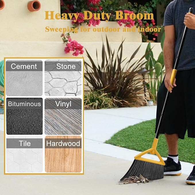 Heavy Duty Commercial Broom, Upgraded Angle Broom - Image 5