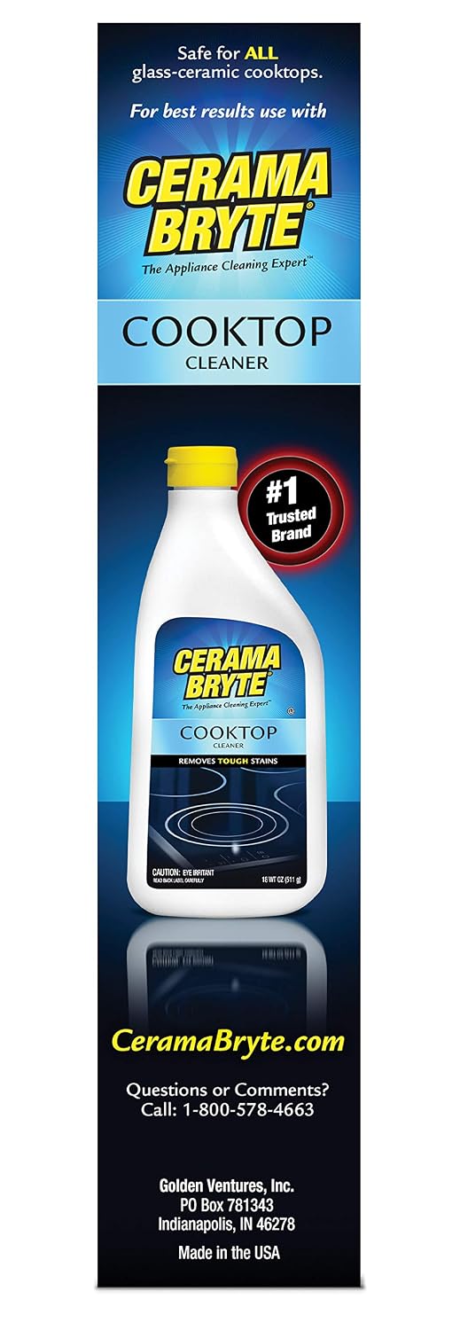 (2 Pack) Cerama Bryte Ceramic Cooktop Cleaning Pads, Total 20 Pads