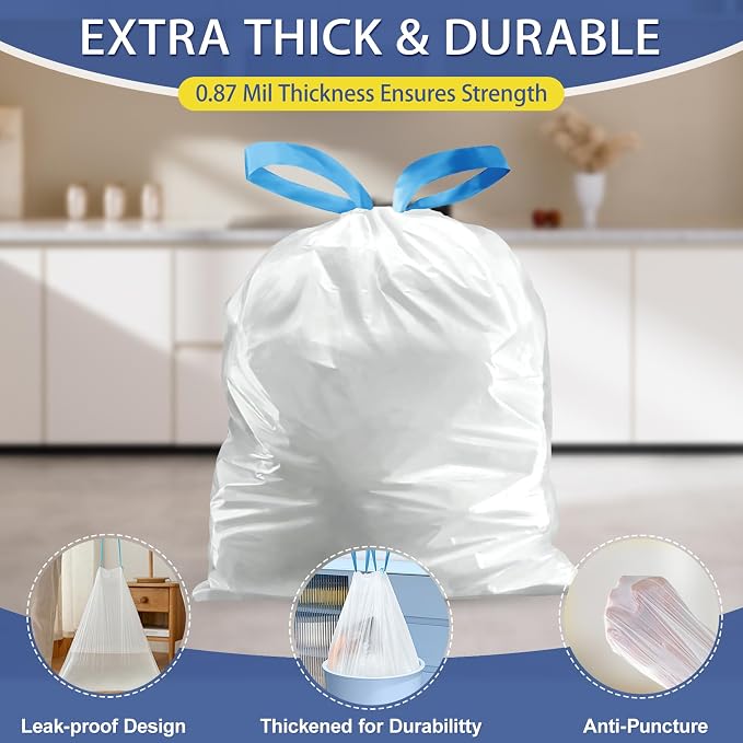 10 Gallon Trash Bags with Drawstring - Image 4