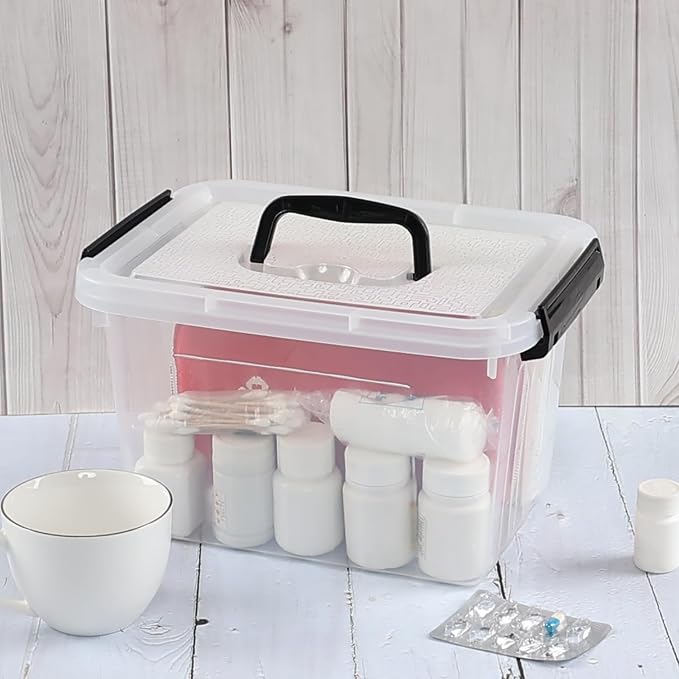 4 Packs Plastic Stackable Storage Container Bin - Image 5