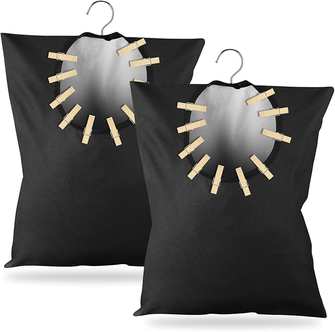 2 Pcs Clothes Pin Hanging Bag by Unknown