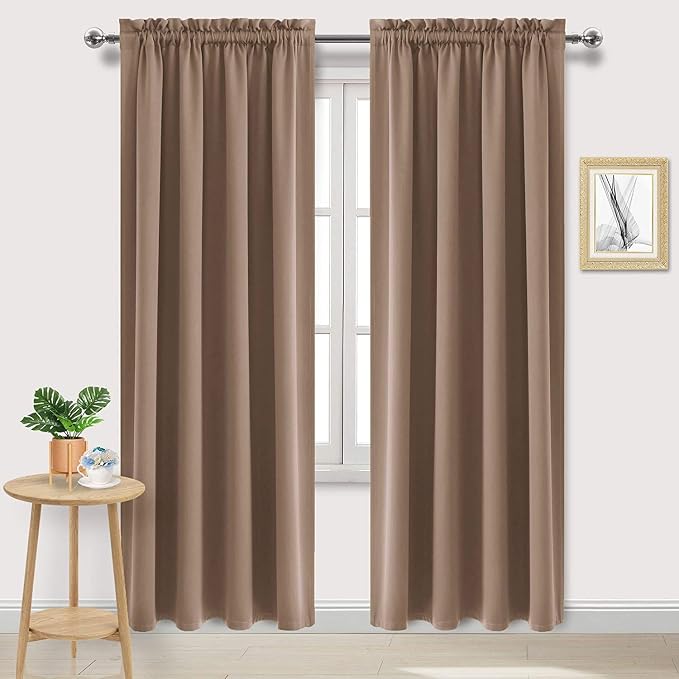 DWCN Blackout Curtains Room Darkening Thermal Insulated Bedroom Curtains Window by DWCN