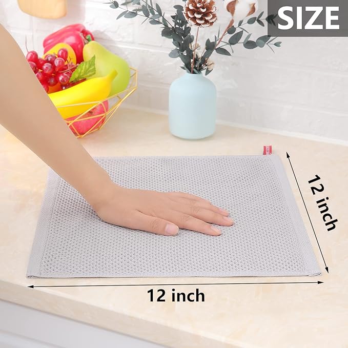 Homaxy 100% Cotton Waffle Weave Kitchen Dish Cloths, Ultra Soft Absorbent Quick - Image 5