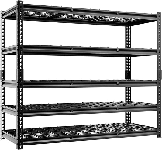 5-Tier 60" W X 24" D X 72" H Storage Shelves 3000LBS Garage Shelving Metal by cynnda
