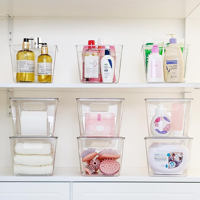 Vtopmart 4 Pack Clear Stackable Storage Bins - Image 6