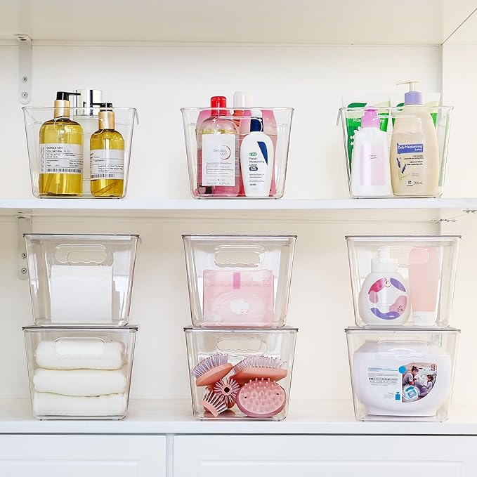 Vtopmart 8 Pack Clear Stackable Storage Bins
