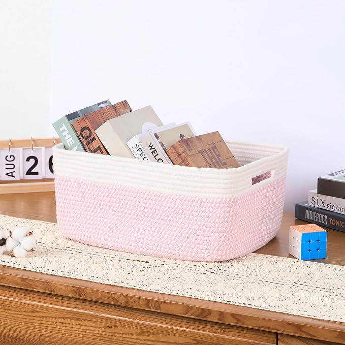 Large Storage Baskets for Organizing, Closet Shelf Baskets for Clothes Blanket - Image 5
